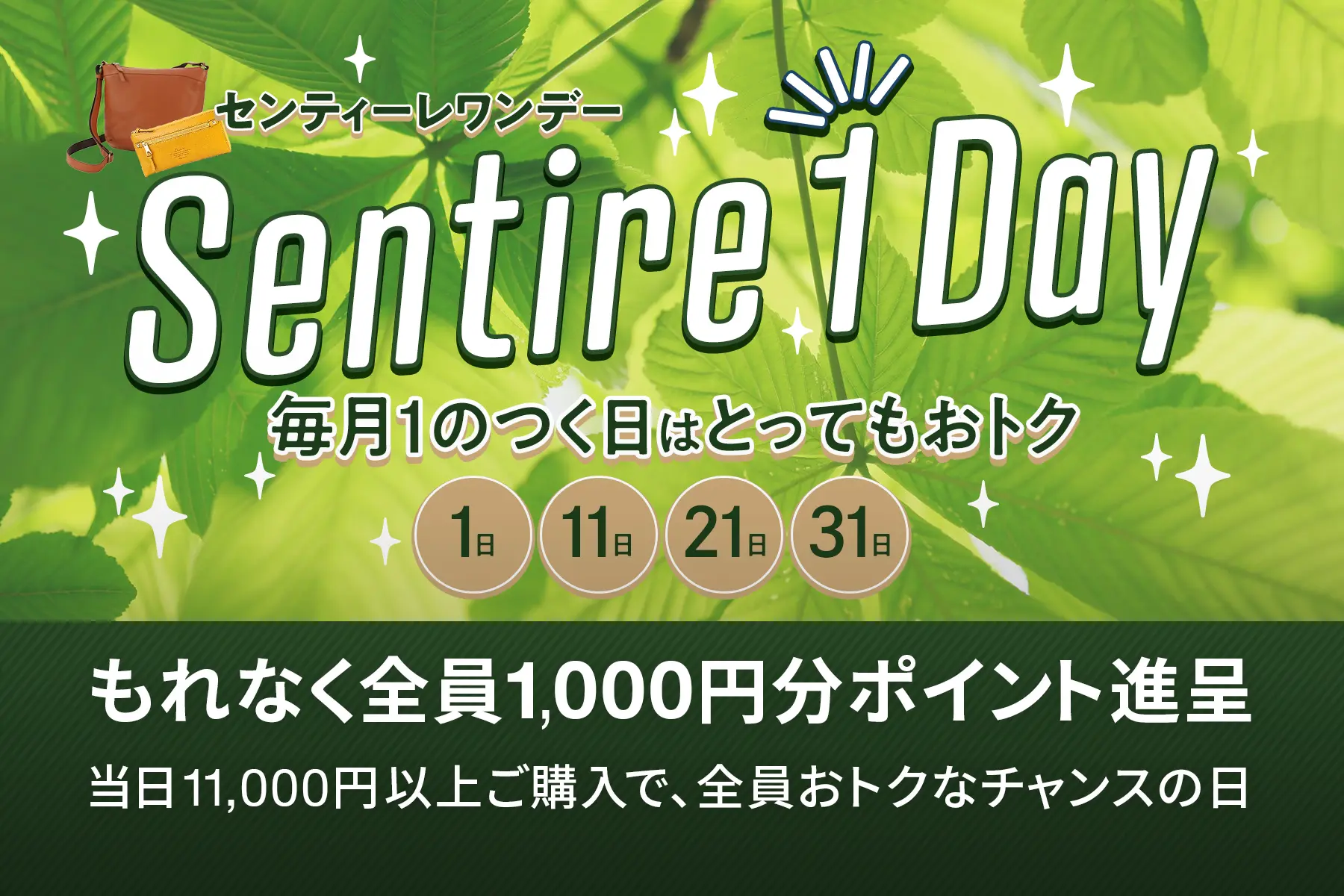 毎月1のつく日はとってもおトク！ センティーレワンデー