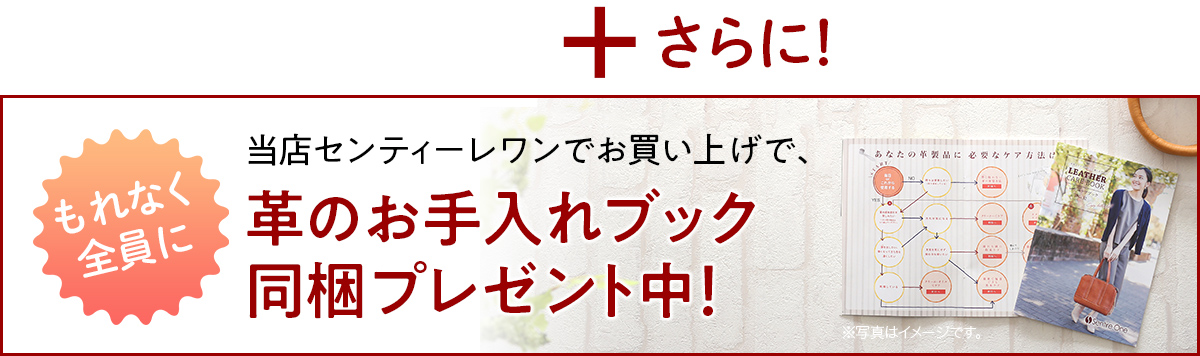 革のお手入れブックプレゼント中！