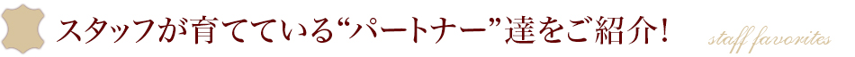 スタッフが育てている“パートナー”達をご紹介！