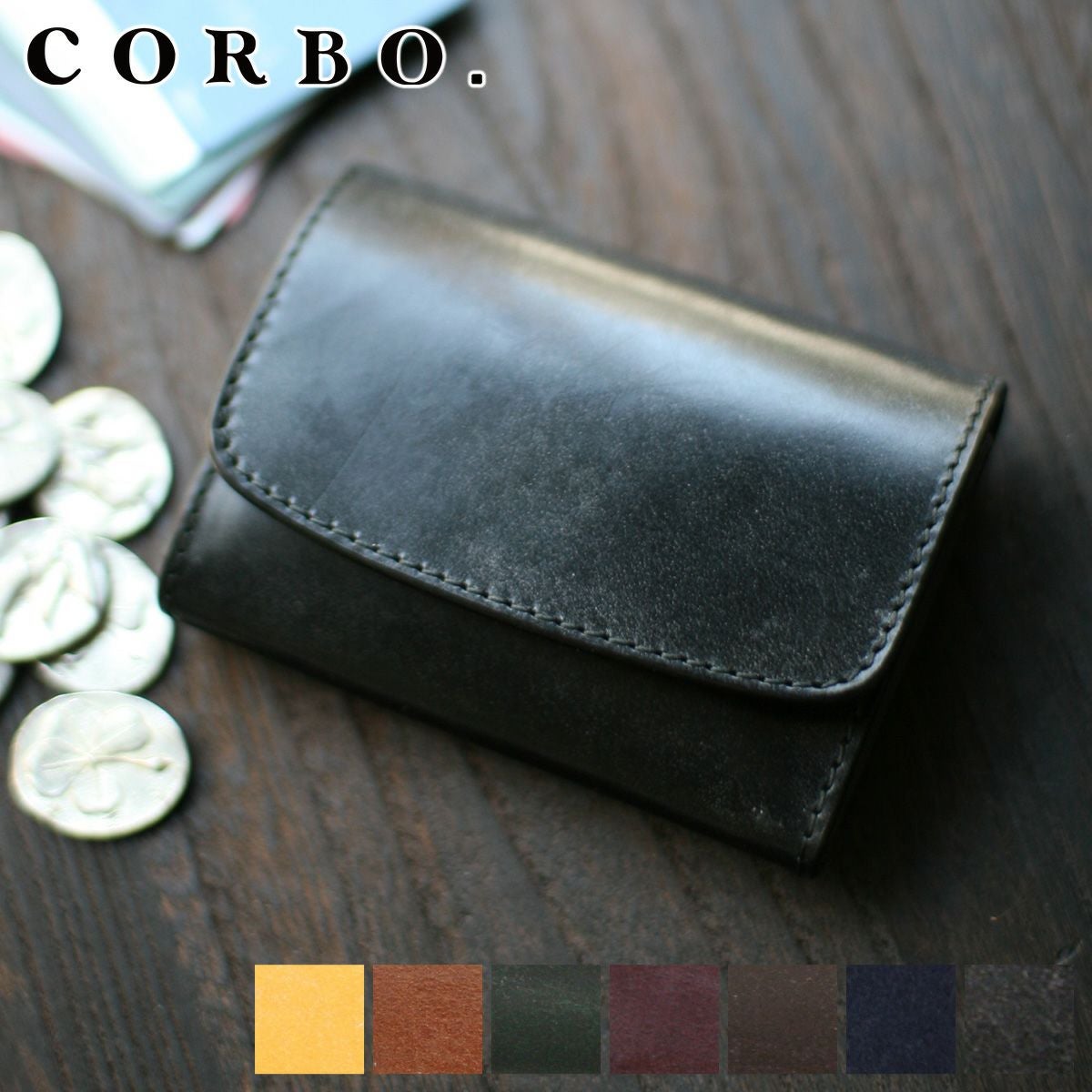 未使用 CORBO コルボ face Bridle Leather カードケース CORBO. コルボ -face Bridle Leather- フェイス ブライドルレザー