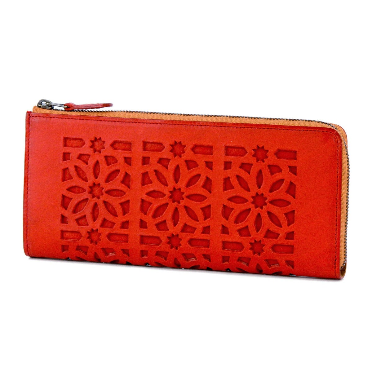 genten ゲンテン cut work カットワーク 小銭入れ付き長財布（L字ファスナー式） 40609(31633)