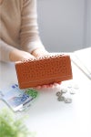 genten ゲンテン cut work カットワーク 小銭入れ付き長財布 40615