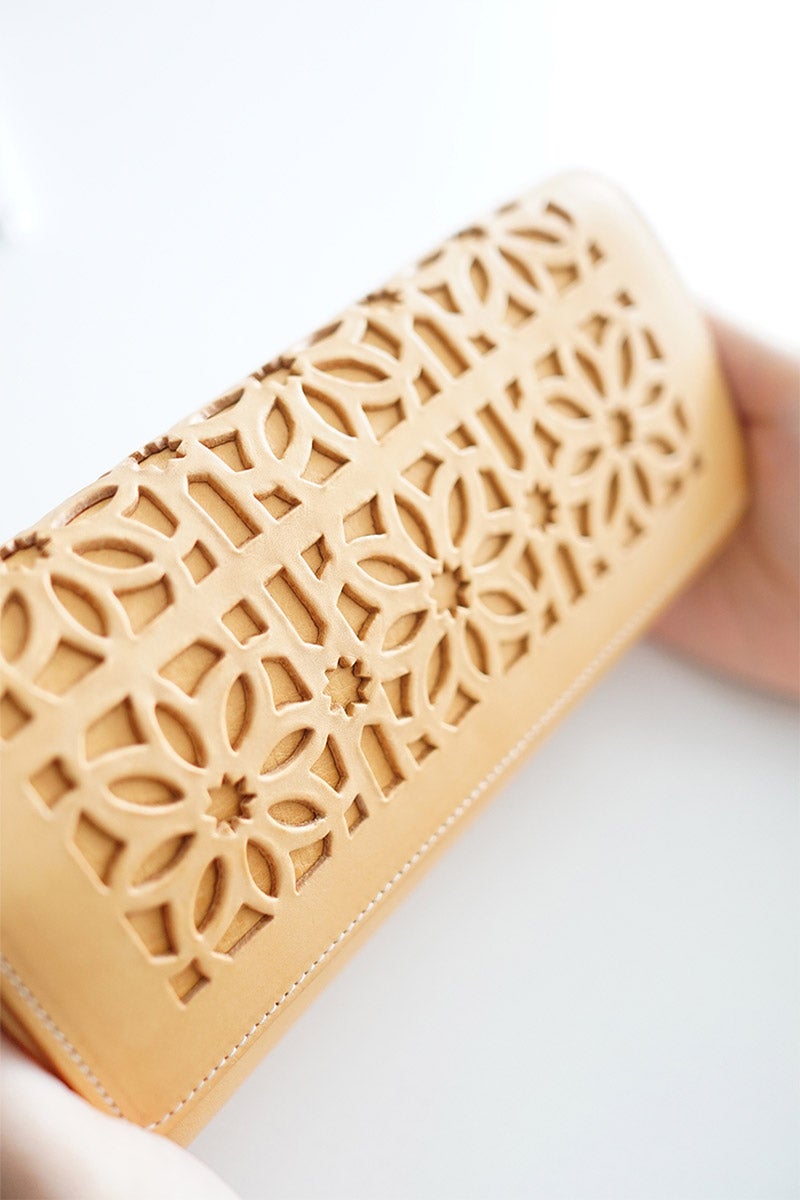 genten ゲンテン cut work カットワーク 小銭入れ付き長財布 40615