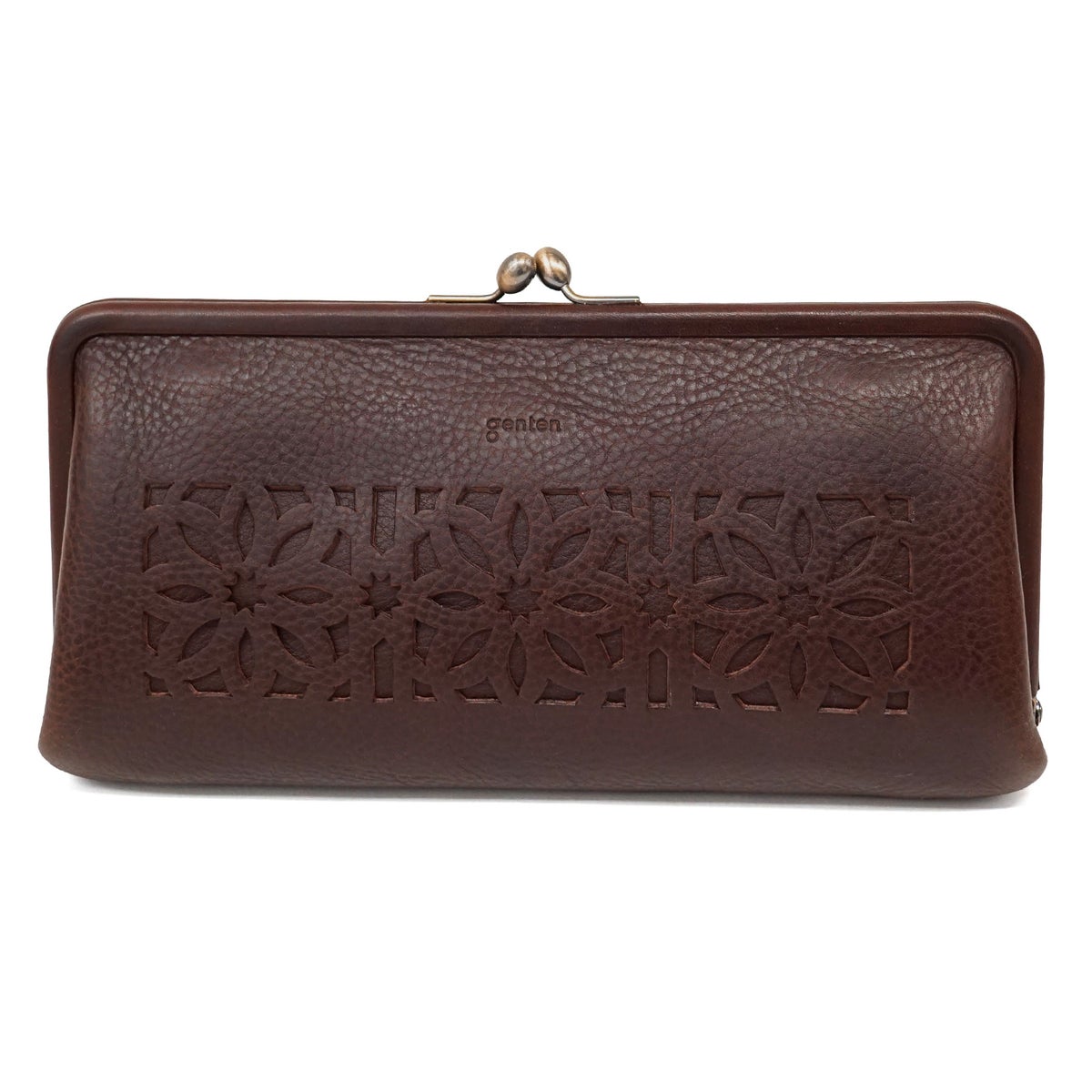 genten ゲンテン cut work カットワーク がま口長財布 40618