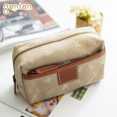 genten ゲンテン クロスパンチング インナースペース ポーチ バッグインバッグ 40889 (40885)