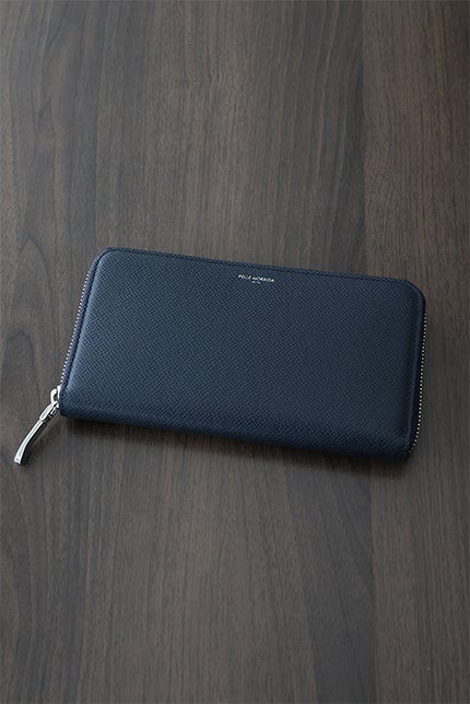 PELLE MORBIDA ペッレモルビダ Barca バルカ エンボスレザー ラウンドファスナー 小銭入れ付き 長財布 (中) PMO-BA311