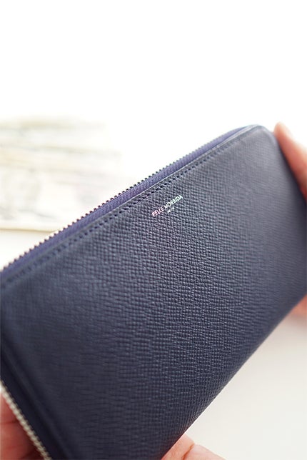 PELLE MORBIDA ペッレモルビダ Barca バルカ エンボスレザー ラウンドファスナー 小銭入れ付き 長財布 (中) PMO-BA311
