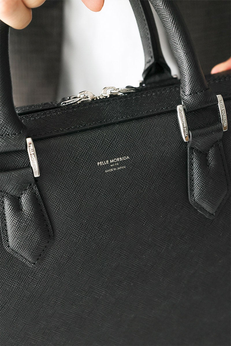 PELLE MORBIDA ペッレモルビダ Capitano キャピターノ エンボスレザー A4ブリーフケース 1室タイプ PMO-CA010