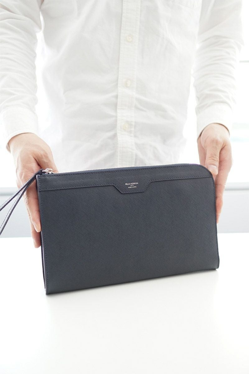 PELLE MORBIDA ペッレモルビダ Capitano キャピターノ エンボスレザー クラッチバッグ PMO-CA011
