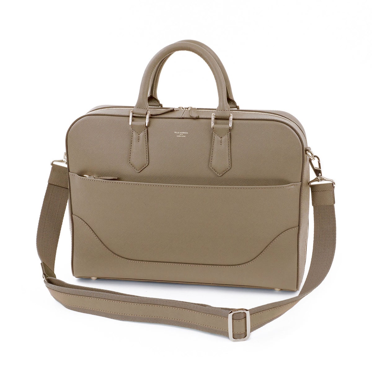 PELLE MORBIDA ペッレモルビダ Capitano キャピターノ エンボスレザー A4ブリーフケース 1室タイプ（ショルダーベルト付属） PMO-CA015