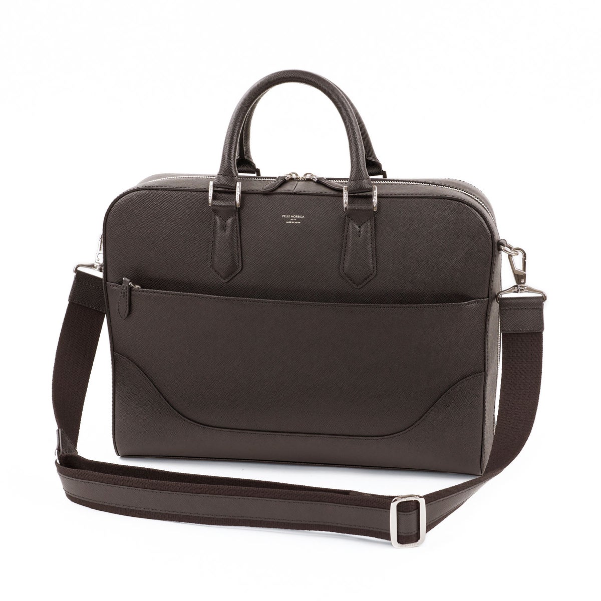 PELLE MORBIDA ペッレモルビダ Capitano キャピターノ エンボスレザー A4ブリーフケース 1室タイプ（ショルダーベルト付属） PMO-CA015