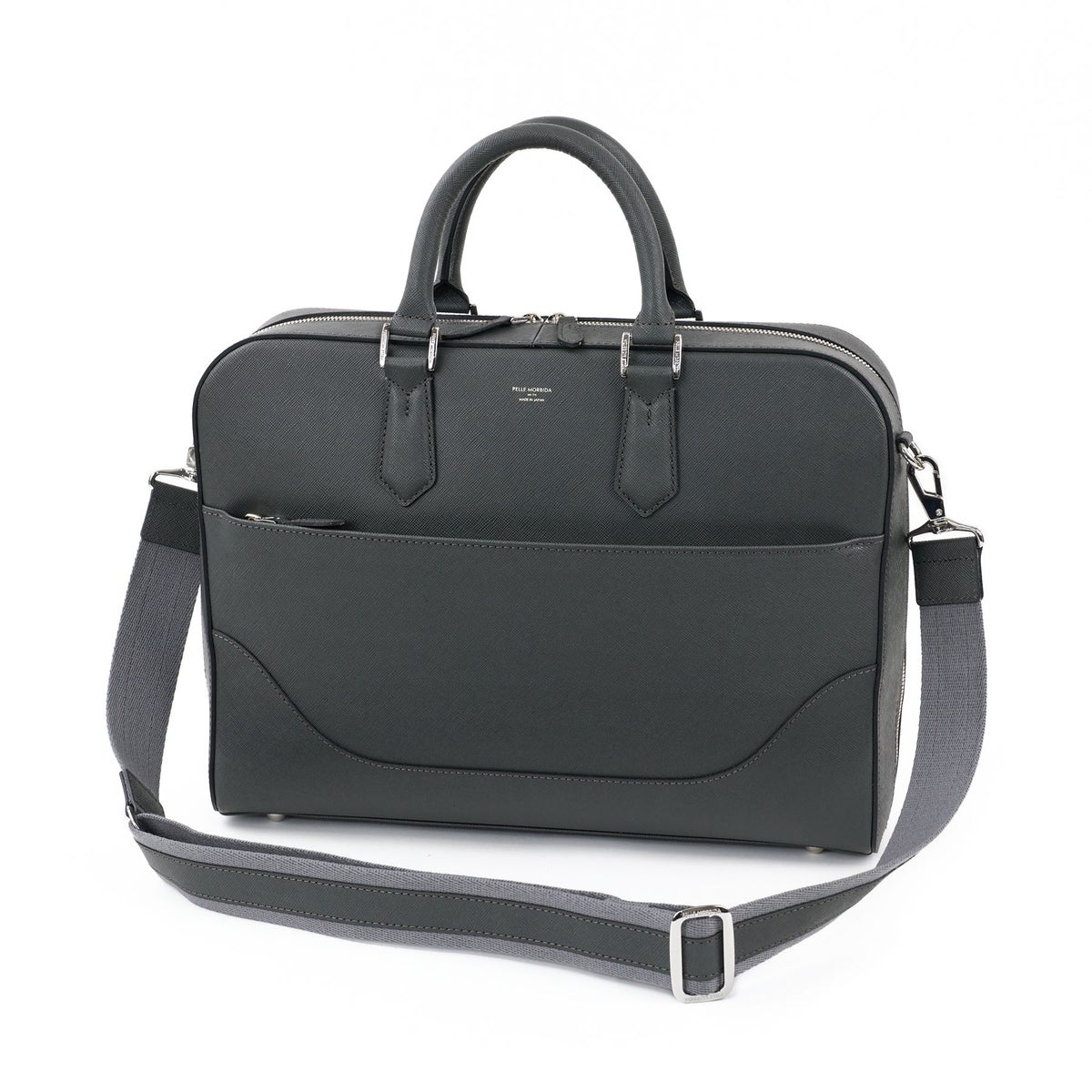 PELLE MORBIDA ペッレモルビダ Capitano キャピターノ エンボスレザー A4ブリーフケース 1室タイプ（ショルダーベルト付属） PMO-CA015