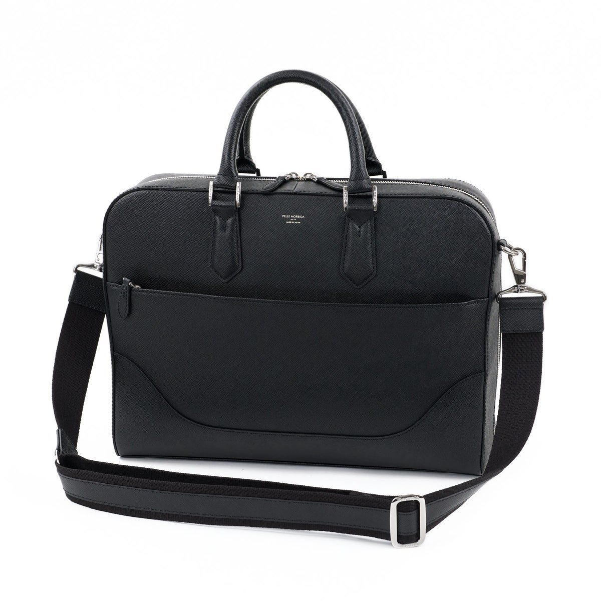 PELLE MORBIDA ペッレモルビダ Capitano キャピターノ エンボスレザー A4ブリーフケース 1室タイプ（ショルダーベルト付属） PMO-CA015
