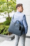 PELLE MORBIDA ペッレモルビダ Capitano キャピターノ エンボスレザー B4ブリーフケース 2室タイプ（ショルダーベルト付属） PMO-CA016
