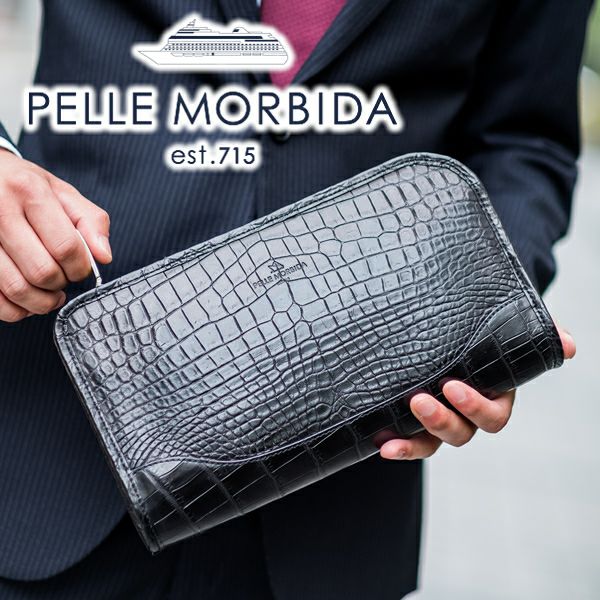 PELLE MORBIDA ペッレモルビダ Cocodrillo コッコドリーロ クラッチ