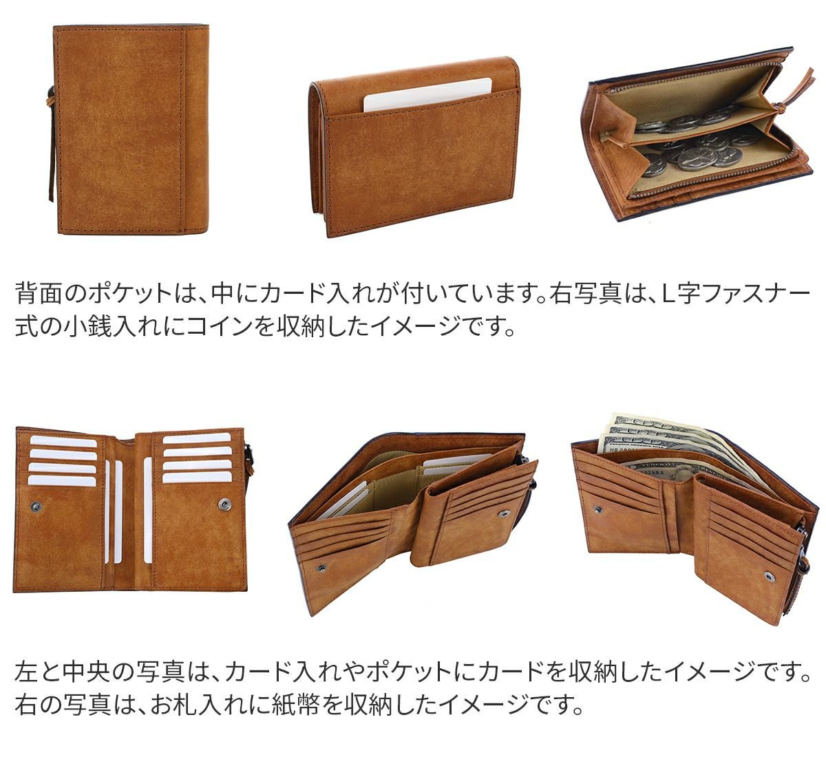 BAGGY PORT バギーポート ブオナ 小銭入れ付き二つ折り財布 ZYS-2402