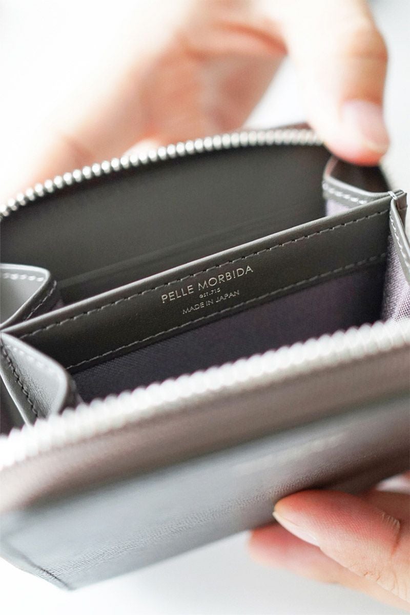 PELLE MORBIDA ペッレモルビダ Barca バルカ エンボスレザー ラウンドファスナー 小銭入れ PMO-BA525