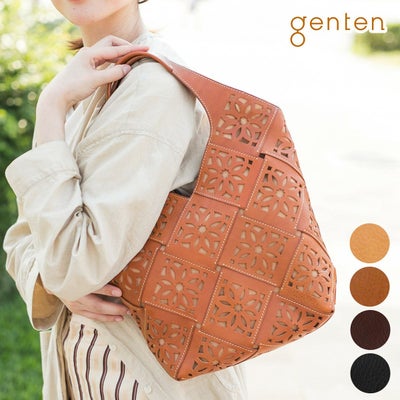 genten ゲンテン サスティナブルカットワーク トートバッグ(大) 42960
