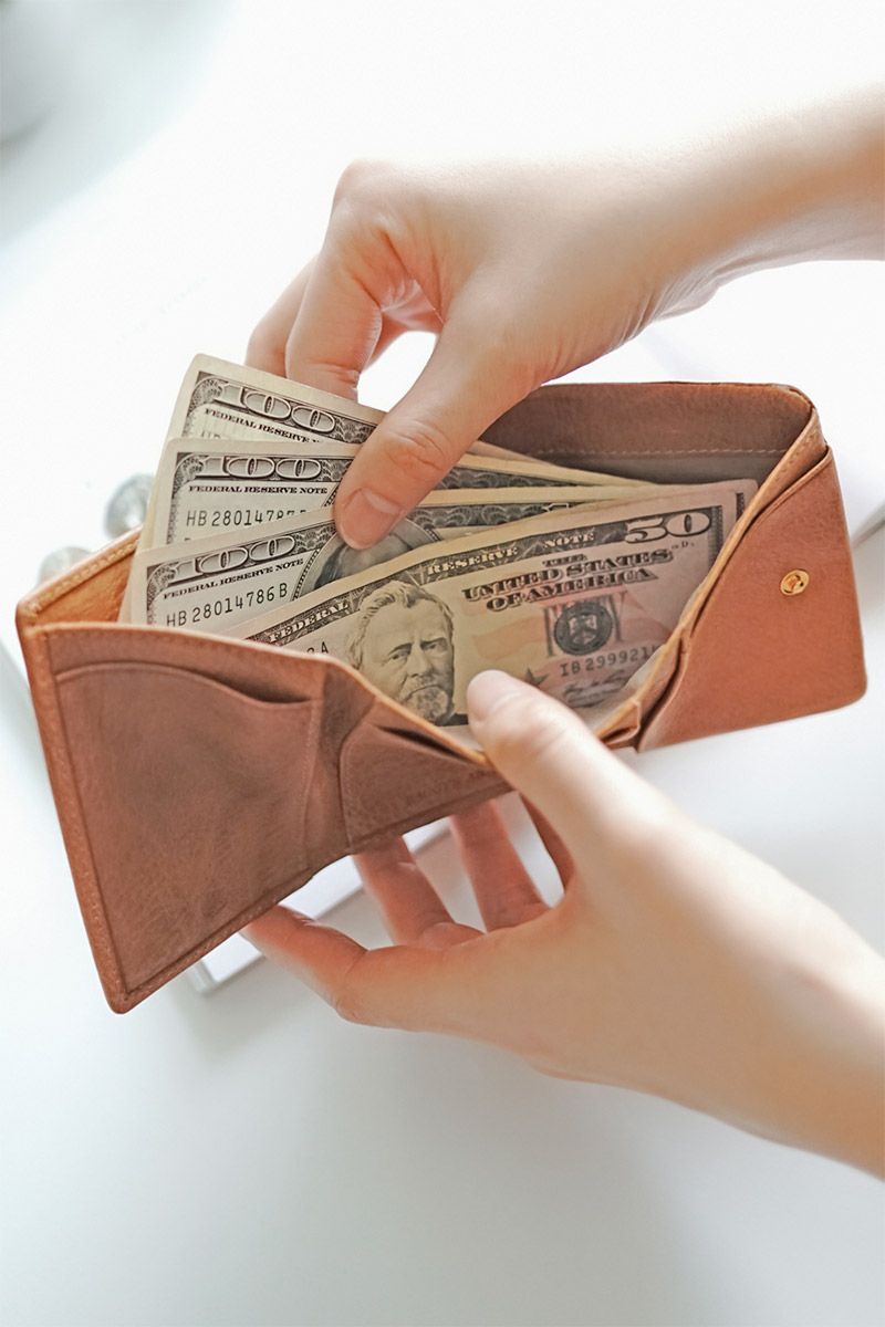 BAGGY'S ANNEX バギーズアネックス バフレザー がま口三つ折り財布 LZKM-782