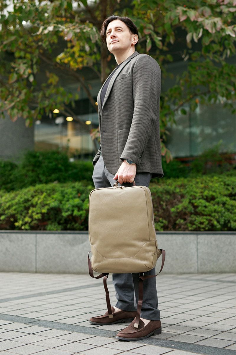 ペッレモルビダ　PELLE MORBIDA ベージュ ビジネスバッグ　2部屋 PELLE MORBIDA ペッレモルビダ Maiden Voyage メイデン ボヤージュ