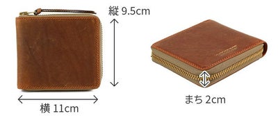 BAGGY'S ANNEX バギーズアネックス OILED CLASSIC 小銭入れ付き二つ折り財布（ラウンドファスナー式） LZKM-3002