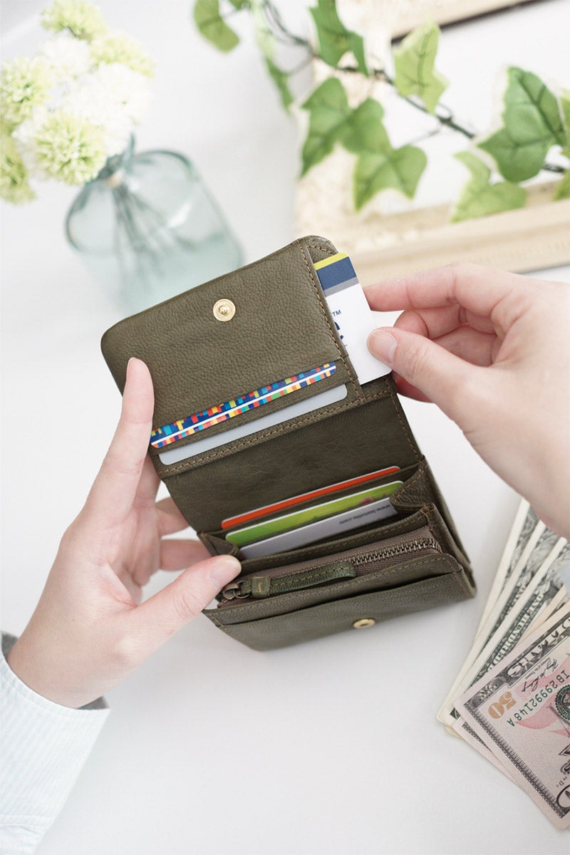 genten ゲンテン GOAT BASIC（ゴートベーシック） 小銭入れ付き二つ折り財布 43263