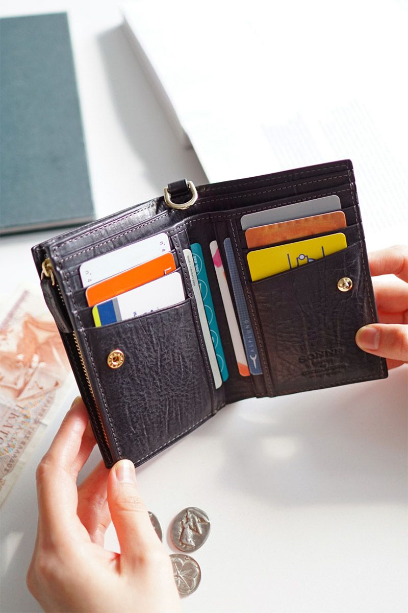 SONNE ゾンネ SCIROCCO シロッコ 小銭入れ付き 二つ折り財布 SO-SOD008B