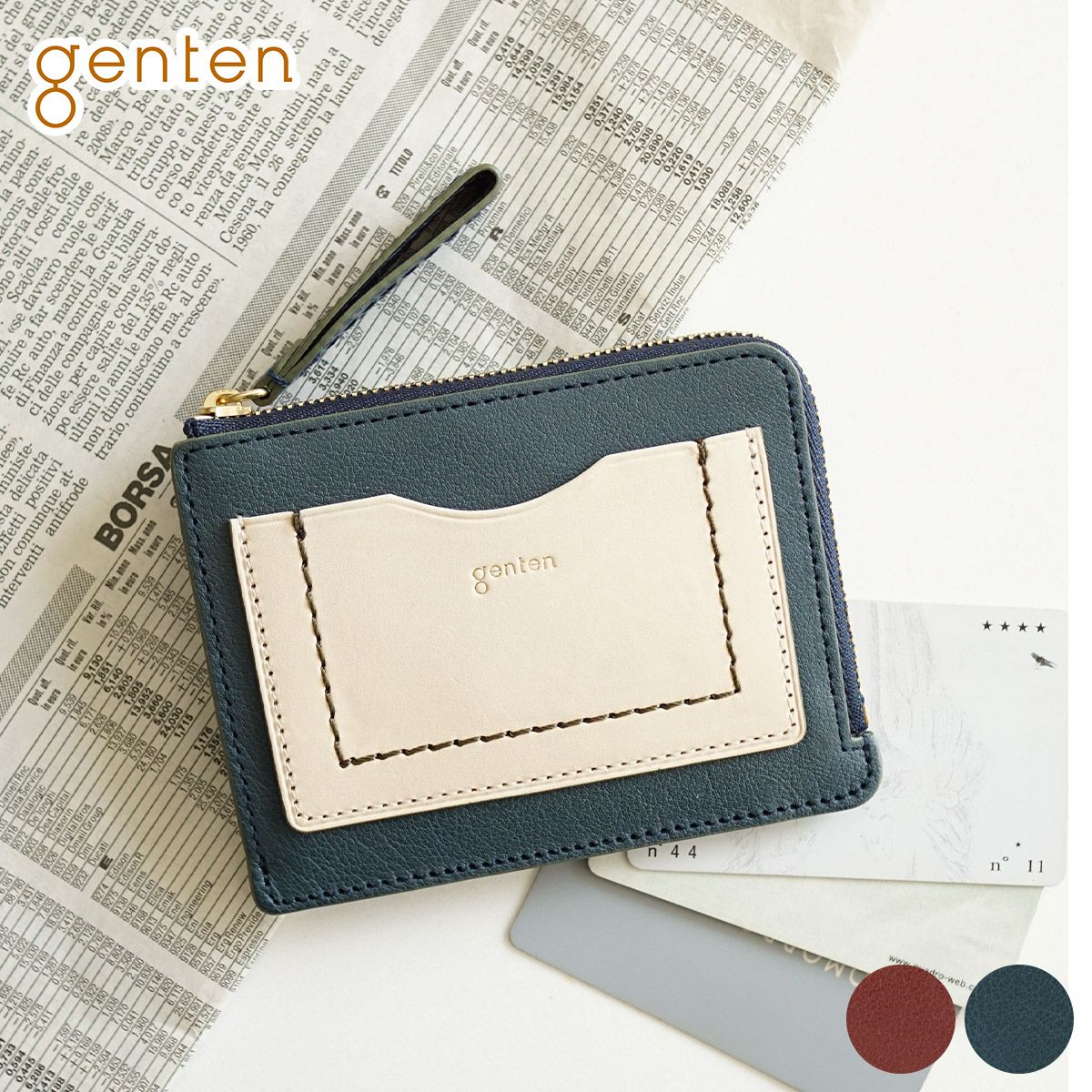 genten ゲンテン ricordo リコルド カードケース L字ファスナー式