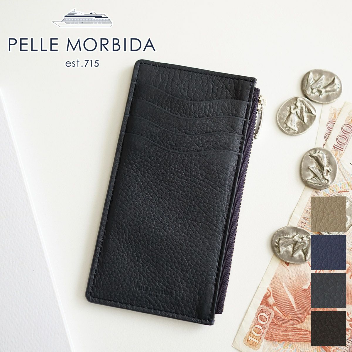 【新品】ペッレモルビダ　PELLE MORBIDA バルカ　ミニウォレット PELLE MORBIDA ペッレモルビダ Barca バルカ フルグレインレザー ミニ
