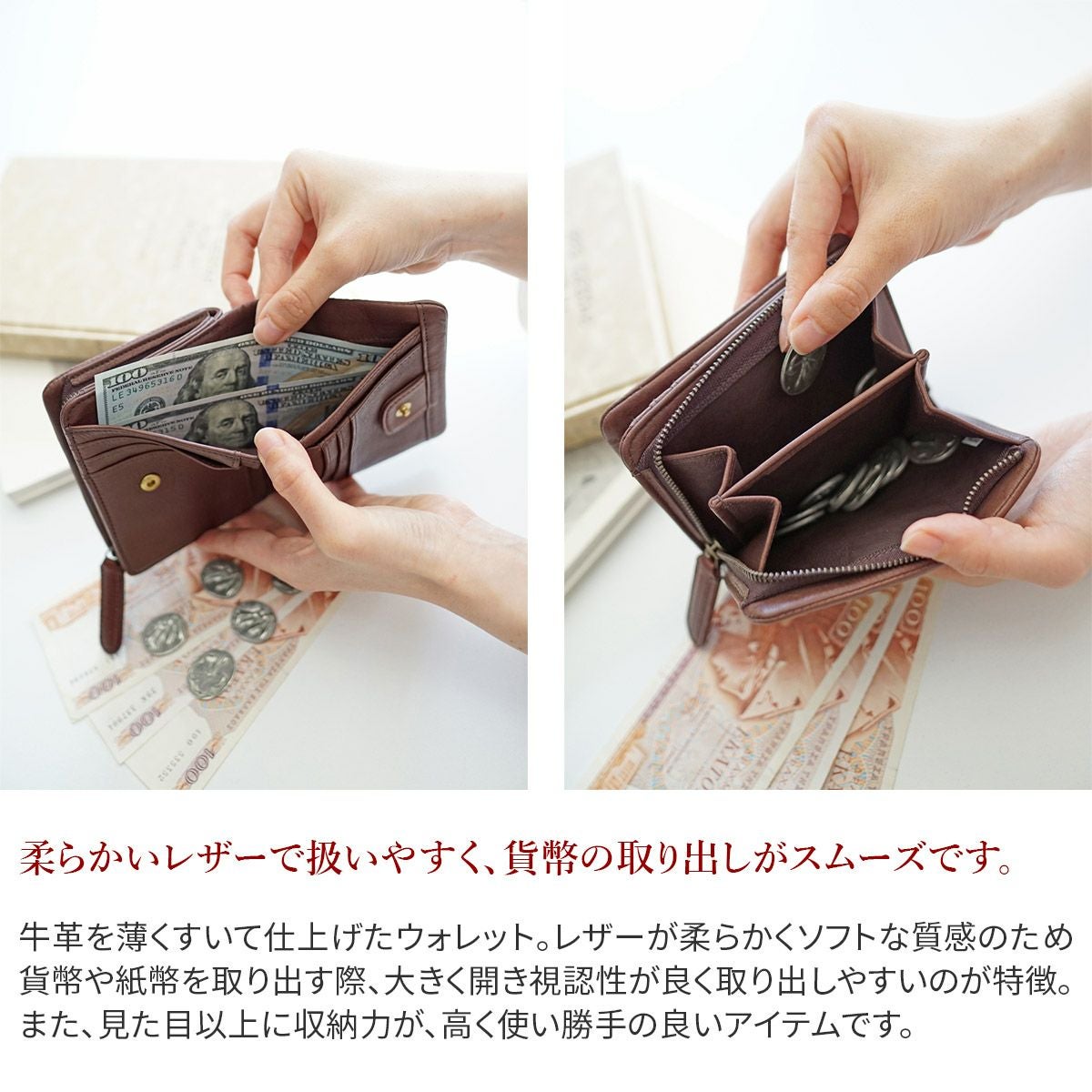 ゲンテン　genten 二つ折り財布　本革 楽天市場】【ゲンテン公式】 genten 44240 (40601) ゲンテン カット