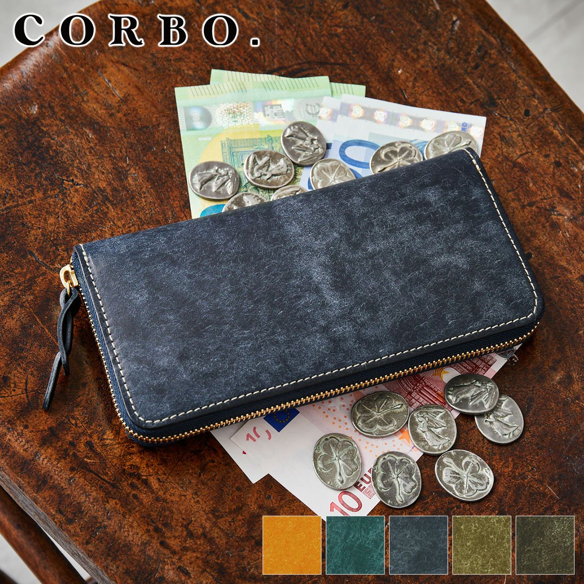 【新品】CORBO ラウンドファスナー式カード&ケース コルボ ラウンドファスナーカード＆コインケースのご紹介 - CORBO. コルボ