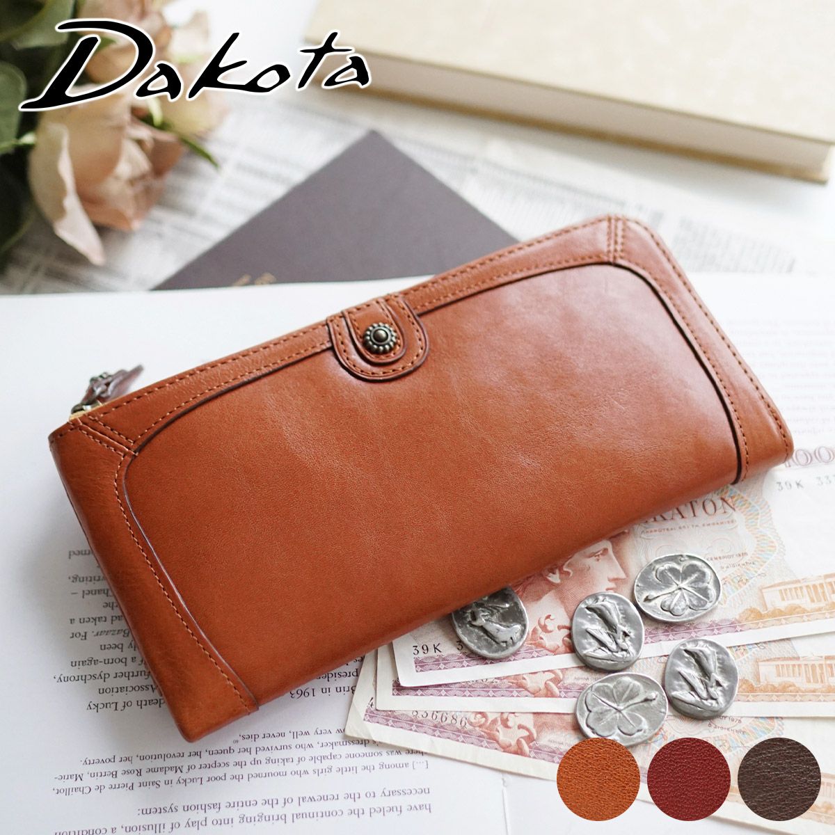 Dakota　リードクラシック　長財布　レア Dakota ダコタ リードクラシック 小銭入れ付き長財布（L字ファスナー式