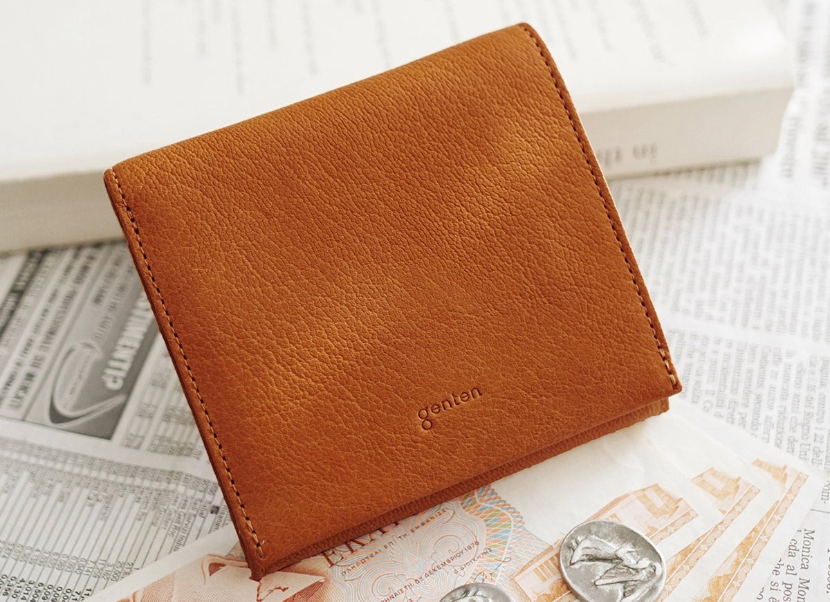 genten ゲンテン GOAT BASIC ゴートベーシック 小銭入れ付き二つ折り財布 44355