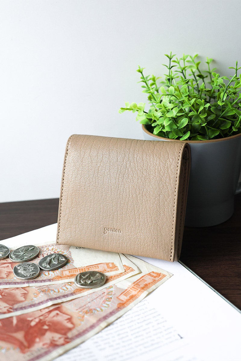 genten ゲンテン GOAT BASIC ゴートベーシック 小銭入れ付き二つ折り財布 44355