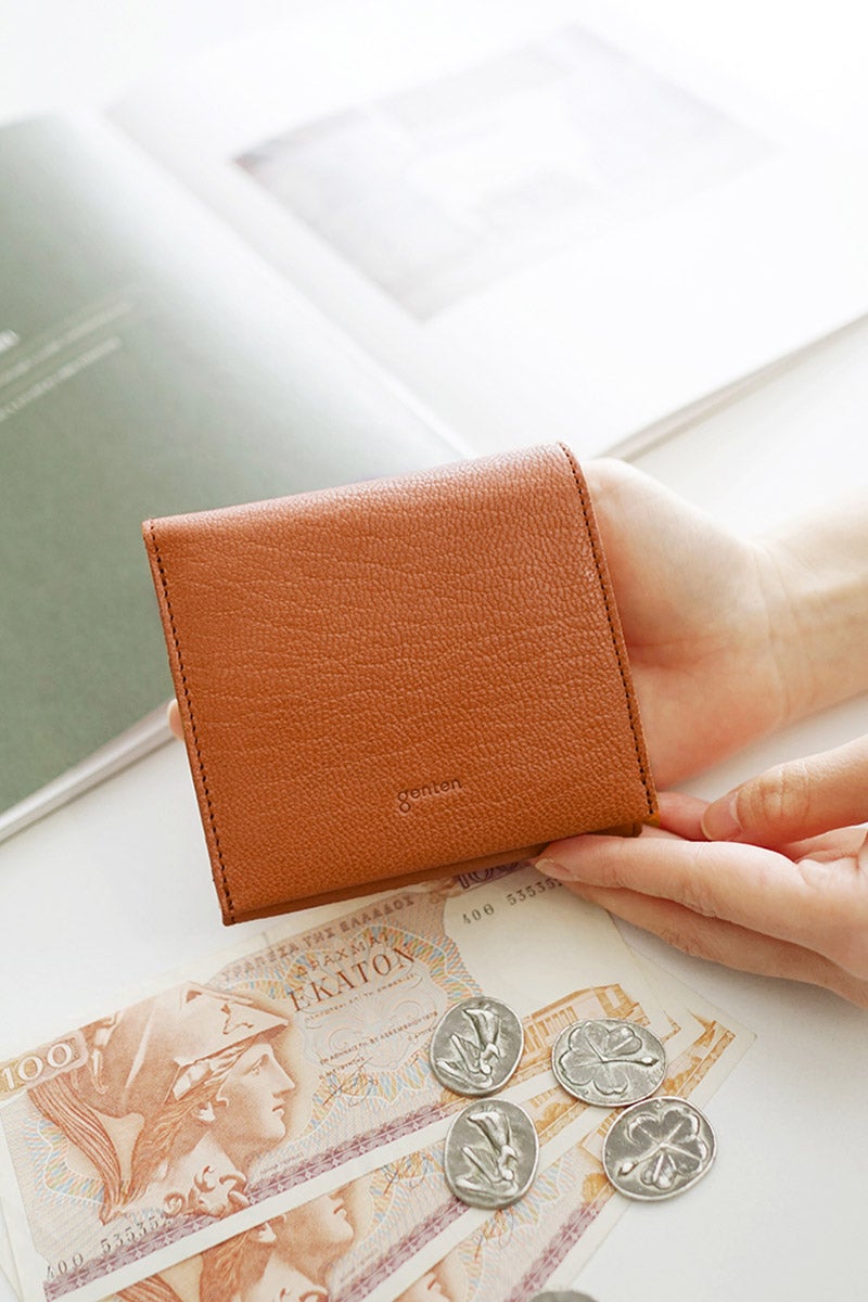 genten ゲンテン GOAT BASIC ゴートベーシック 小銭入れ付き二つ折り財布 44355