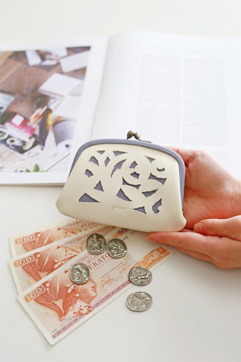 genten ゲンテン Garden cutwork ガーデンカットワーク がま口財布