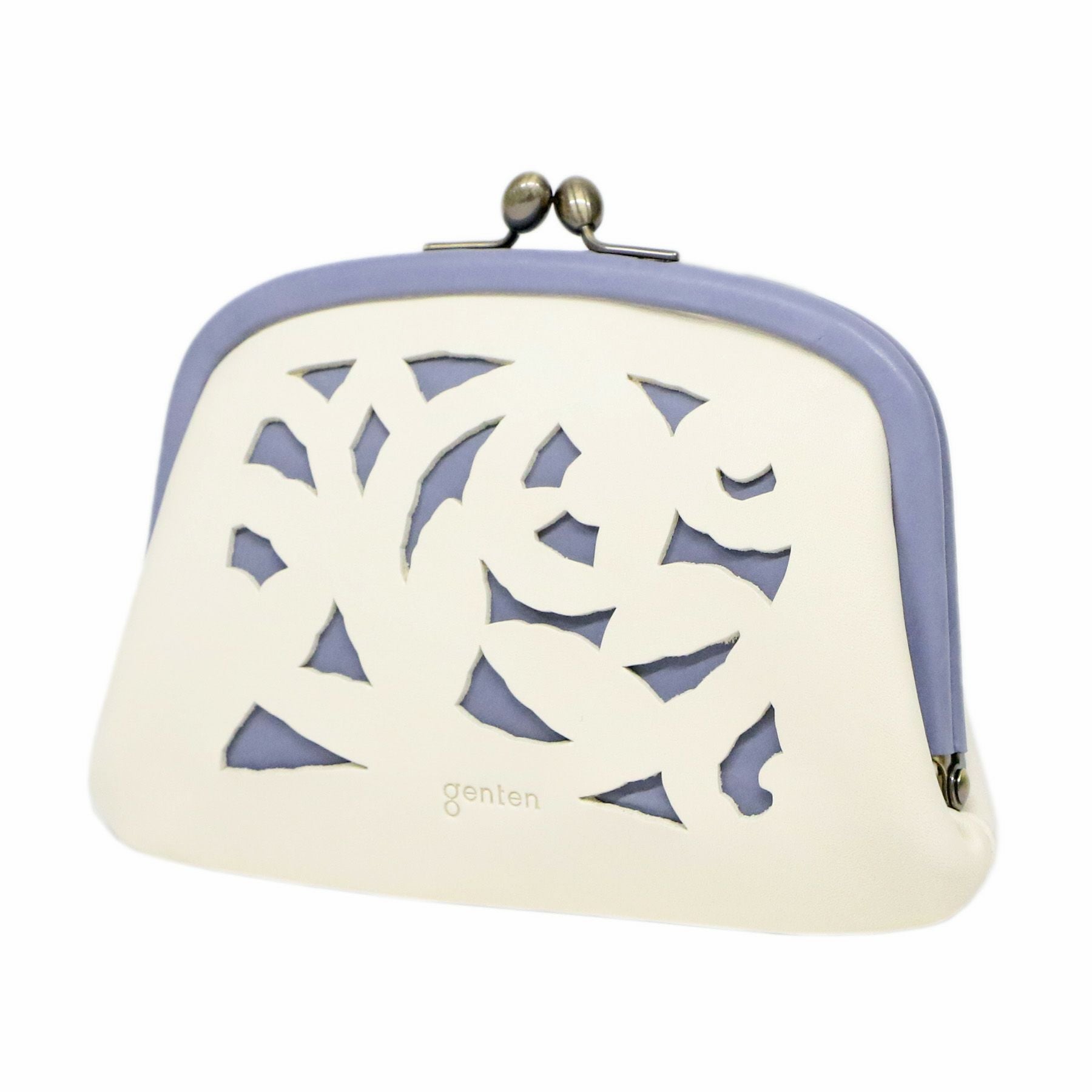 ✨ゲンテン新品未使用 genten Garden cutwork がま口財布 genten ゲンテン Garden cutwork ガーデンカットワーク がま口財布