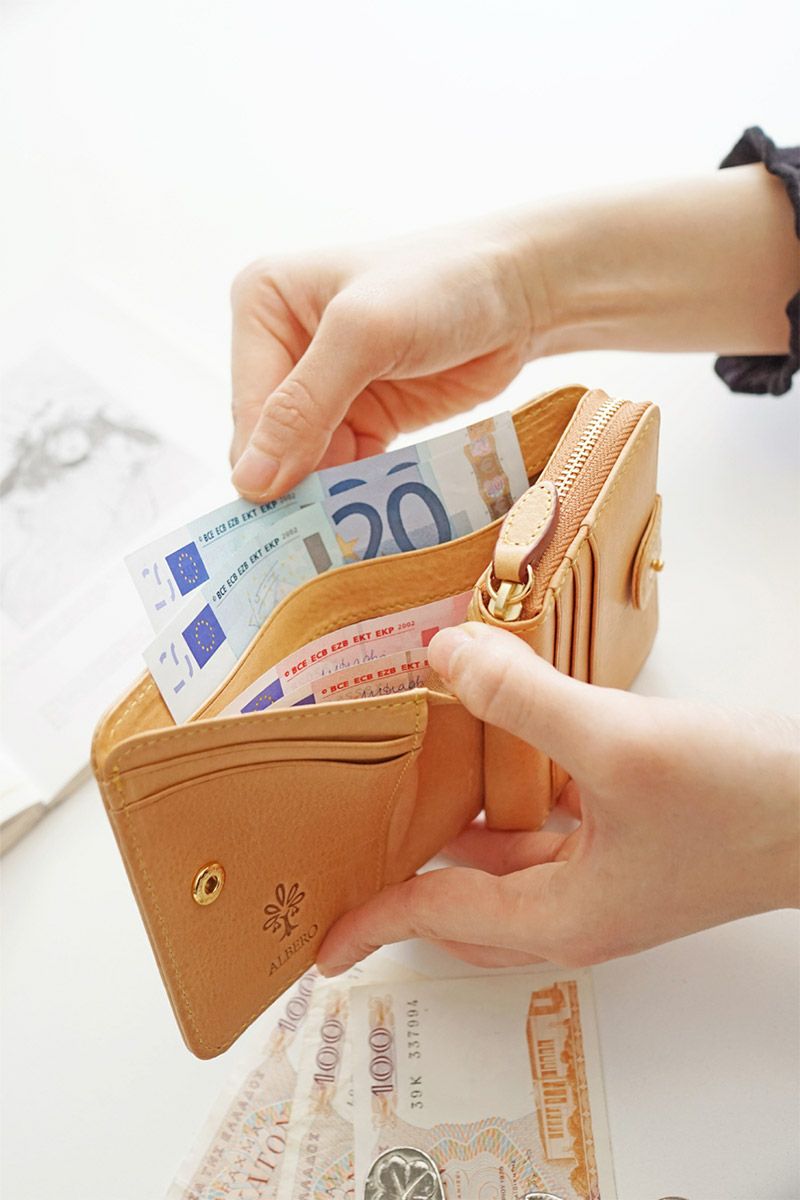 ALBERO アルベロ NATURE ナチュレ 小銭入れ付き二つ折り財布 5405