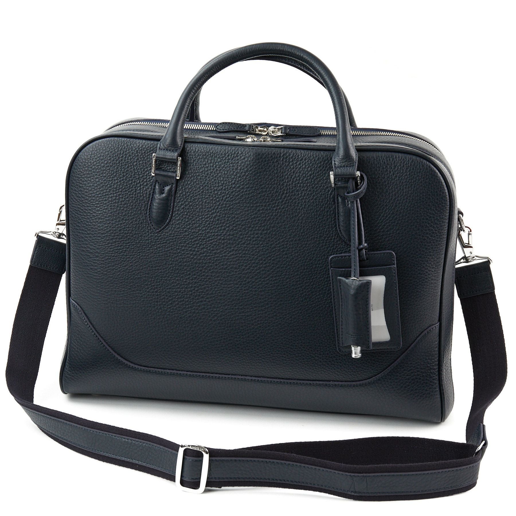 Maiden Voyageネイビー ブリーフバッグ2室タイプ　ストラップ付 PELLE MORBIDA ペッレモルビダ Maiden Voyage メイデン ボヤージュ