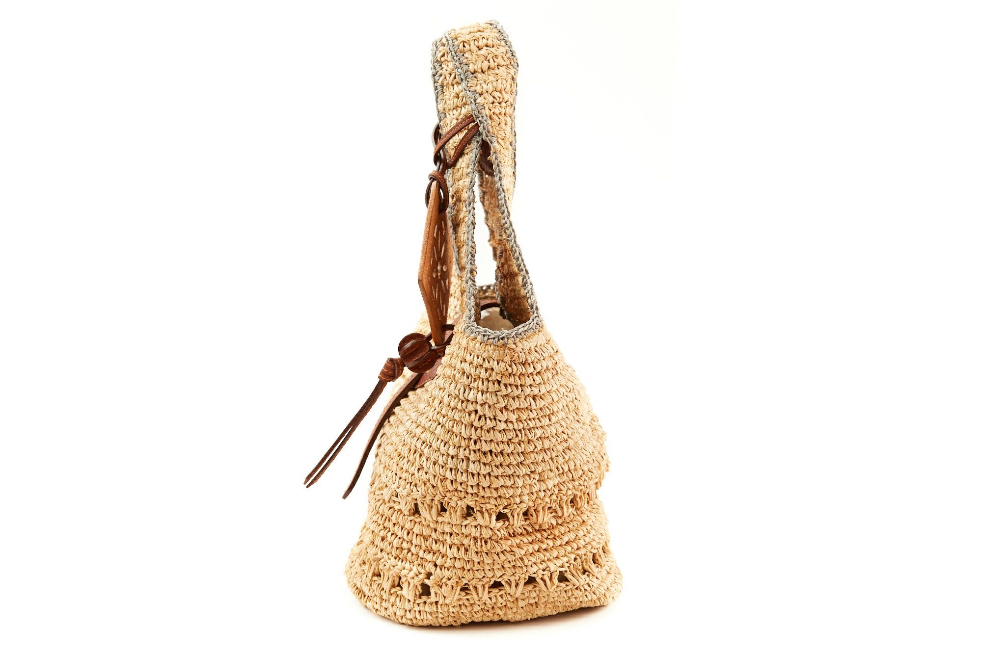 genten ゲンテン Crochet raffia クロシェットラフィア トートバッグ