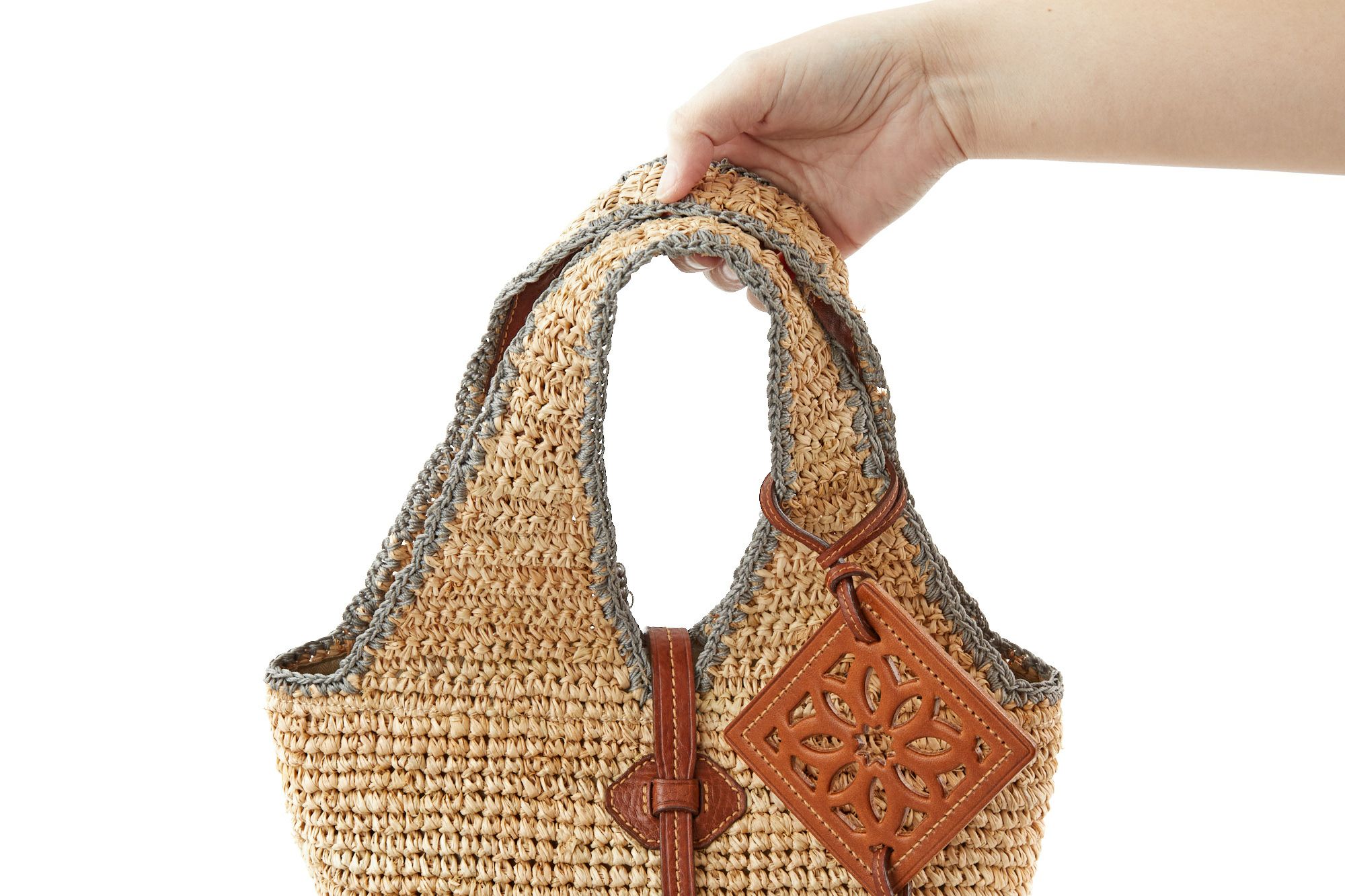 genten ゲンテン Crochet raffia クロシェットラフィア トートバッグ