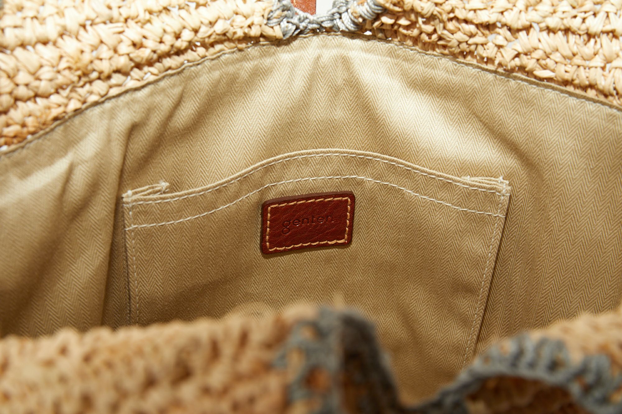 genten ゲンテン Crochet raffia クロシェットラフィア トートバッグ