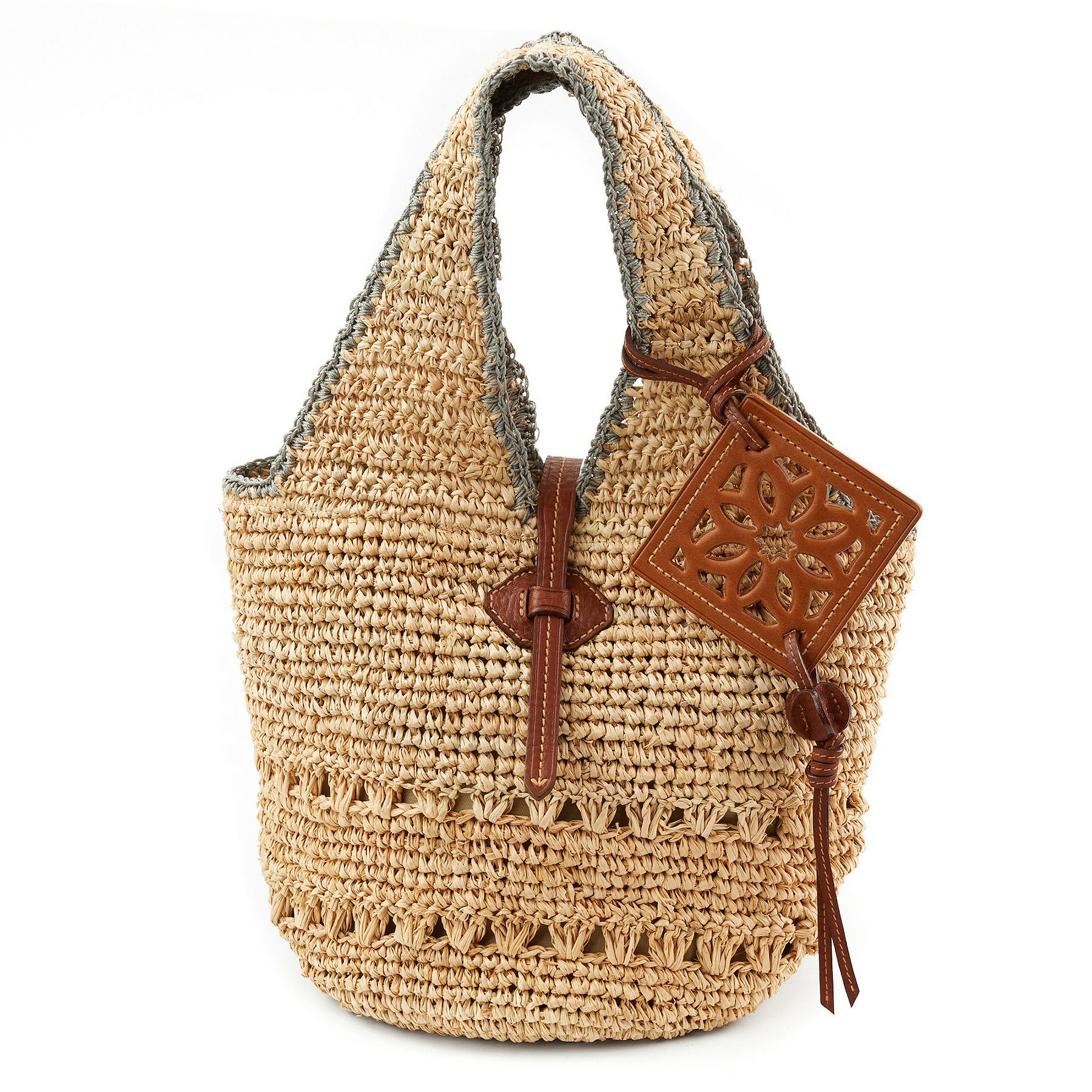genten ゲンテン Crochet raffia クロシェットラフィア トートバッグ
