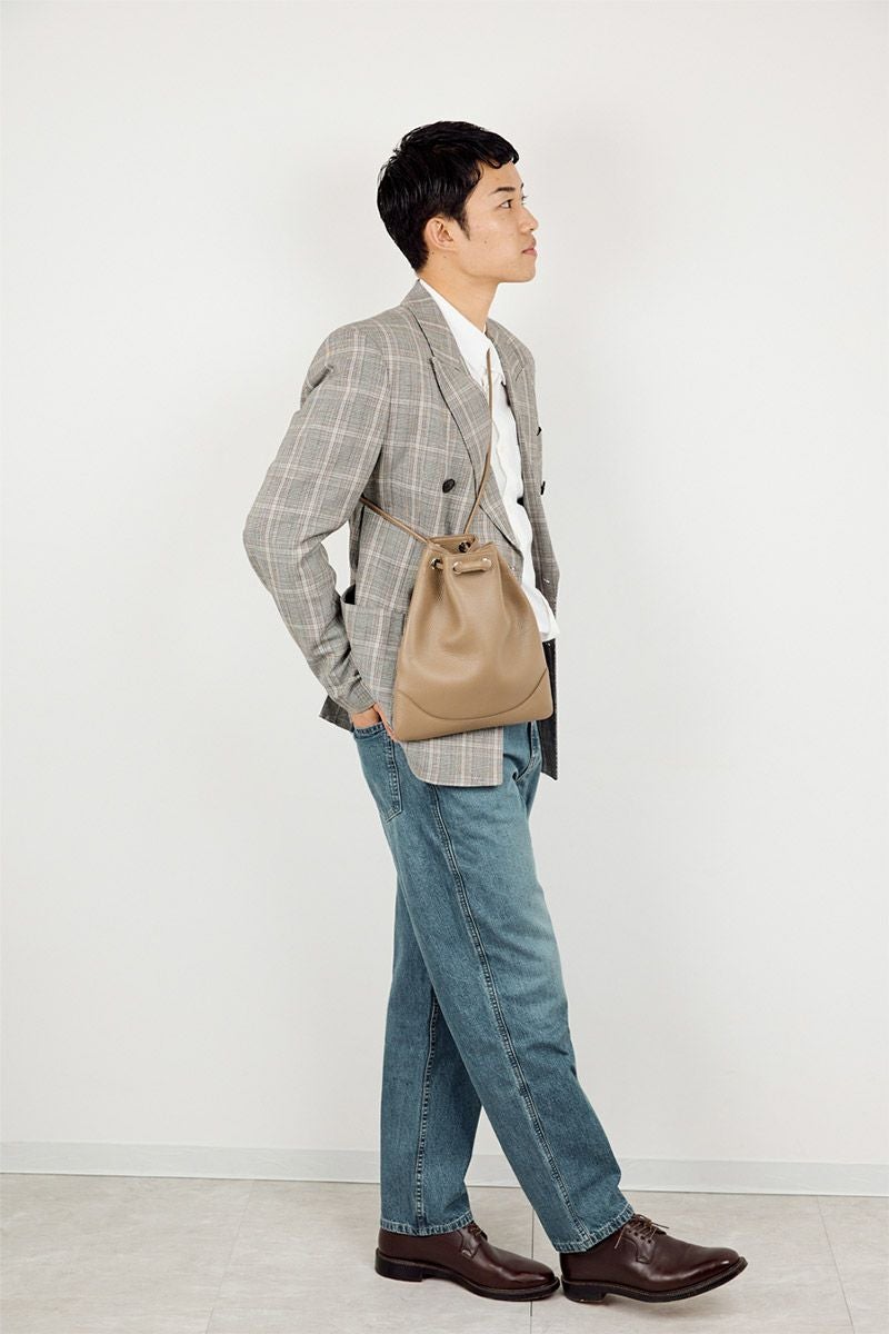 PELLE MORBIDA ペッレモルビダ Maiden Voyage メイデン ボヤージュ シュリンクレザー 巾着バッグ PMO-MB080