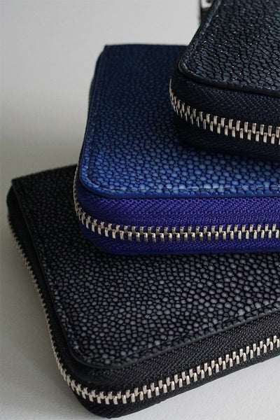 PELLE MORBIDA ペッレモルビダ Barca バルカ スティングレイレザー ラウンドファスナー 小銭入れ付き 長財布 PMO-SR001