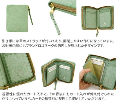 BAGGY'S ANNEX バギーズアネックス FOG leather (フォグレザー) 小銭入れ付き二つ折り財布（ラウンドファスナー式 ）LZYS-7001