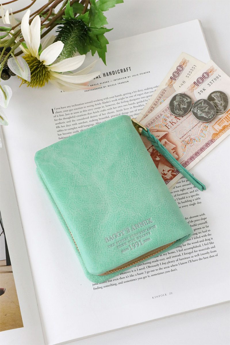 BAGGY'S ANNEX バギーズアネックス FOG leather (フォグレザー) 小銭入れ付き二つ折り財布（ラウンドファスナー式 ）LZYS-7001