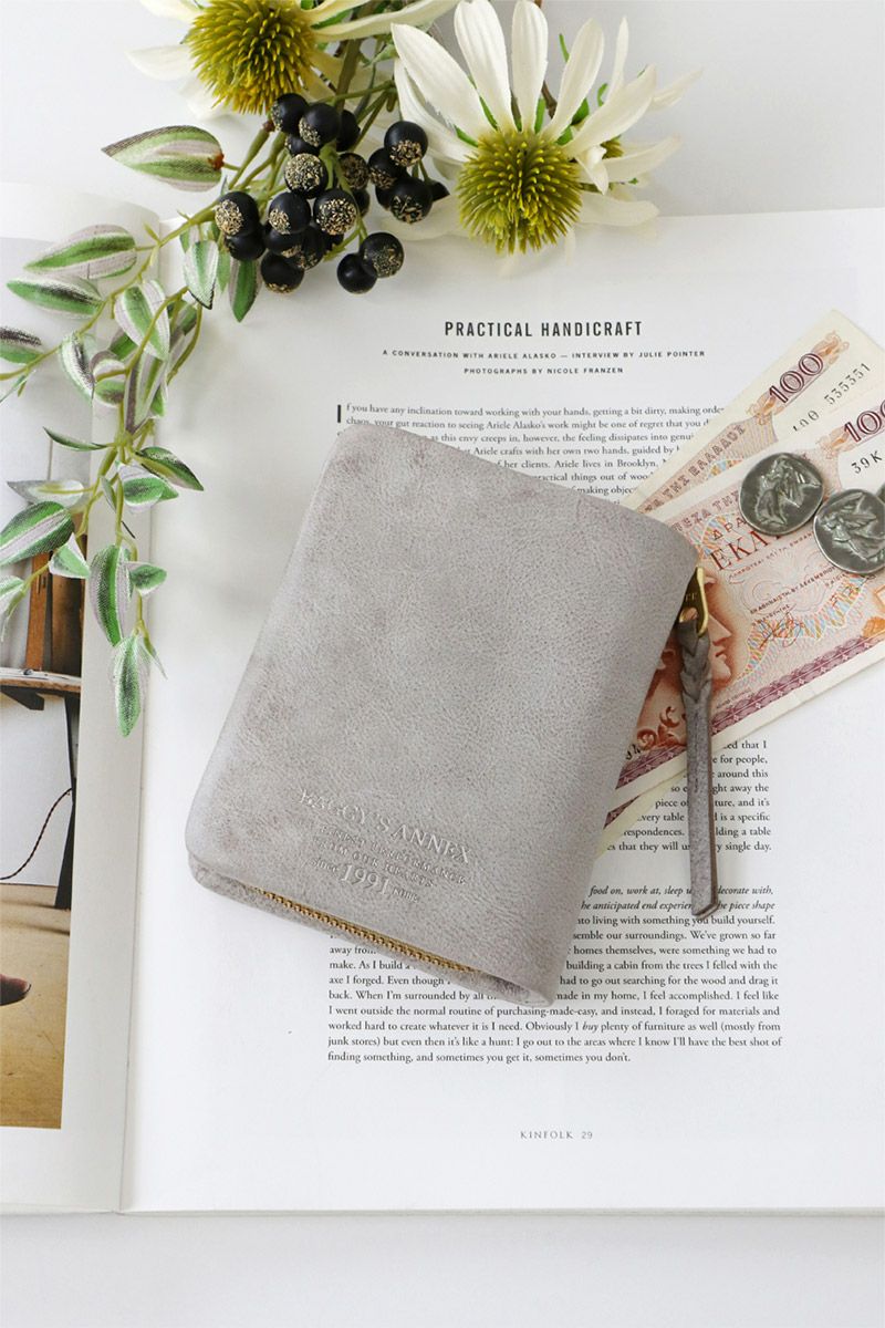 BAGGY'S ANNEX バギーズアネックス FOG leather (フォグレザー) 小銭入れ付き二つ折り財布（ラウンドファスナー式 ）LZYS-7001