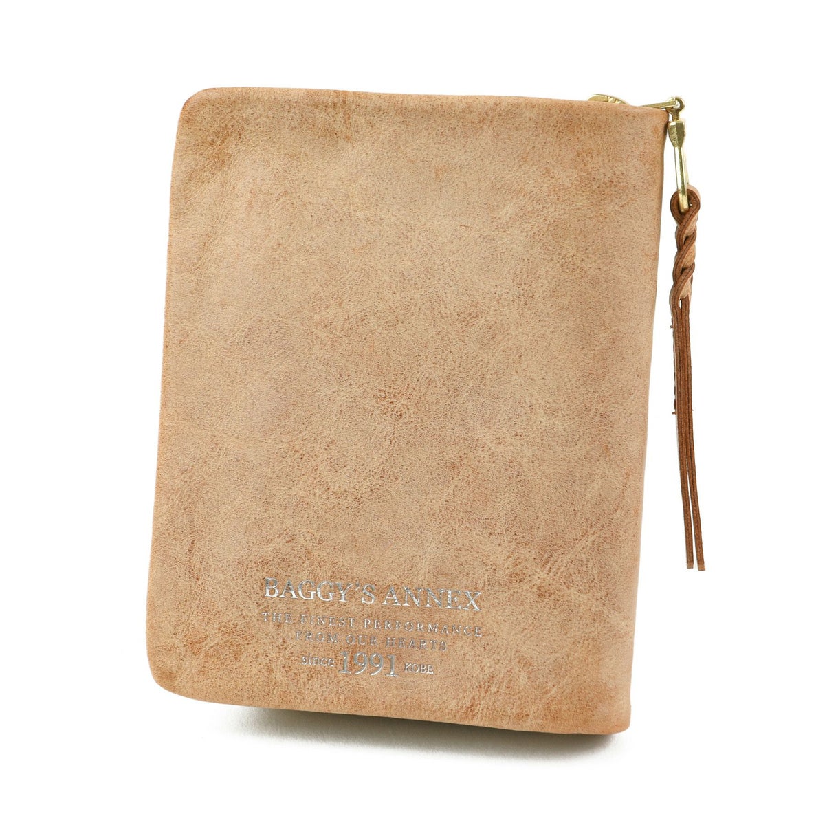 BAGGY'S ANNEX バギーズアネックス FOG leather (フォグレザー) 小銭入れ付き二つ折り財布（ラウンドファスナー式 ）LZYS-7001