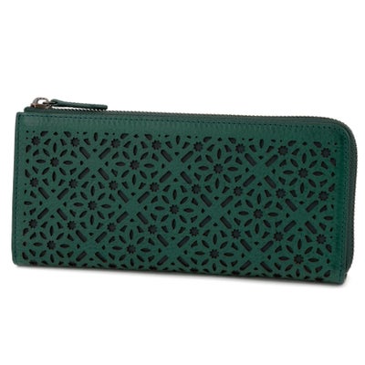 genten ゲンテン Dia cut work ダイヤカットワーク 小銭入れ付き長財布（L字ファスナー式） 43985